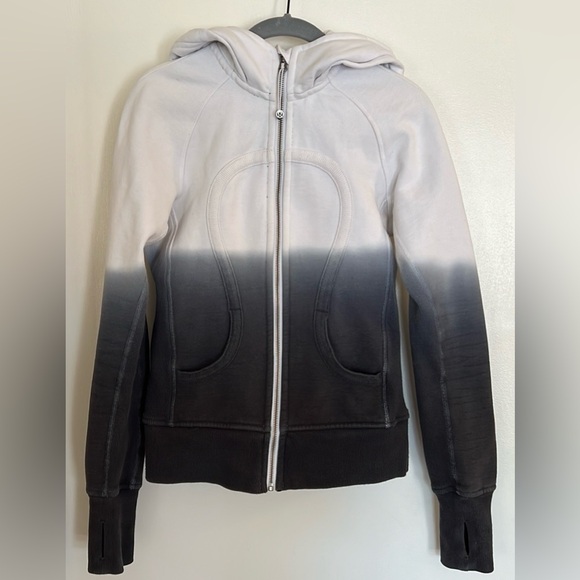 Lululemon Black Ombre Scuba Zipper hoodie Size 4 - Picture 1 of 11